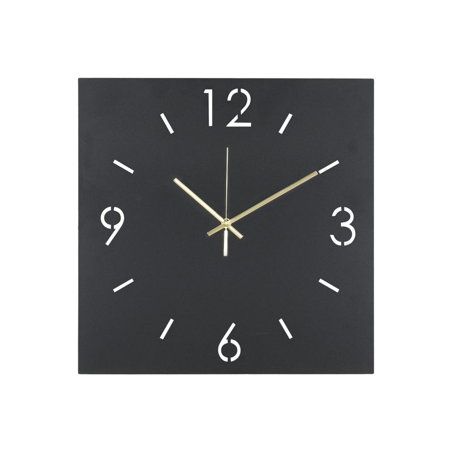 Klok Time 40 X 40 zwart