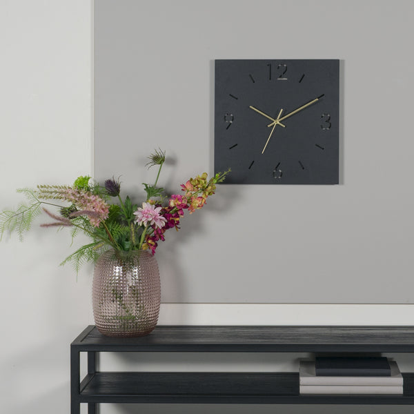 Klok Time 40 X 40 zwart