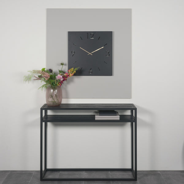 Klok Time 60 X 60 zwart