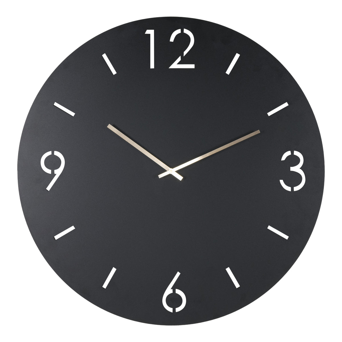 Klok Time Ø 80 zwart