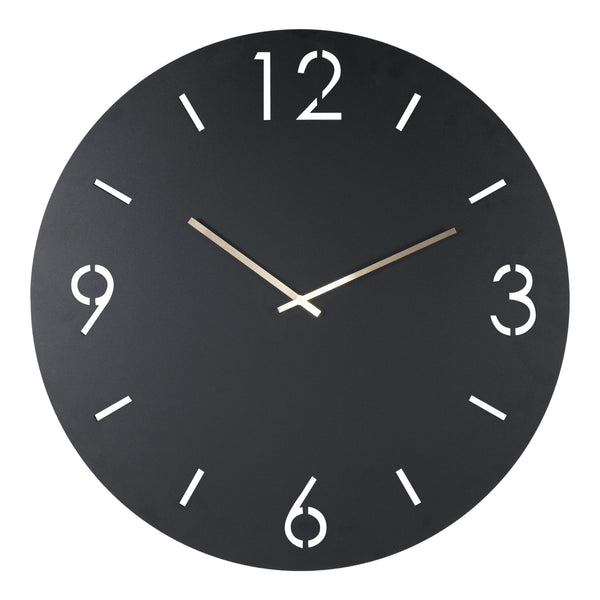 Klok Time Ø 80 zwart