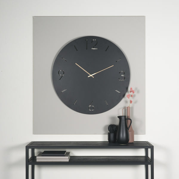 Klok Time Ø 80 zwart