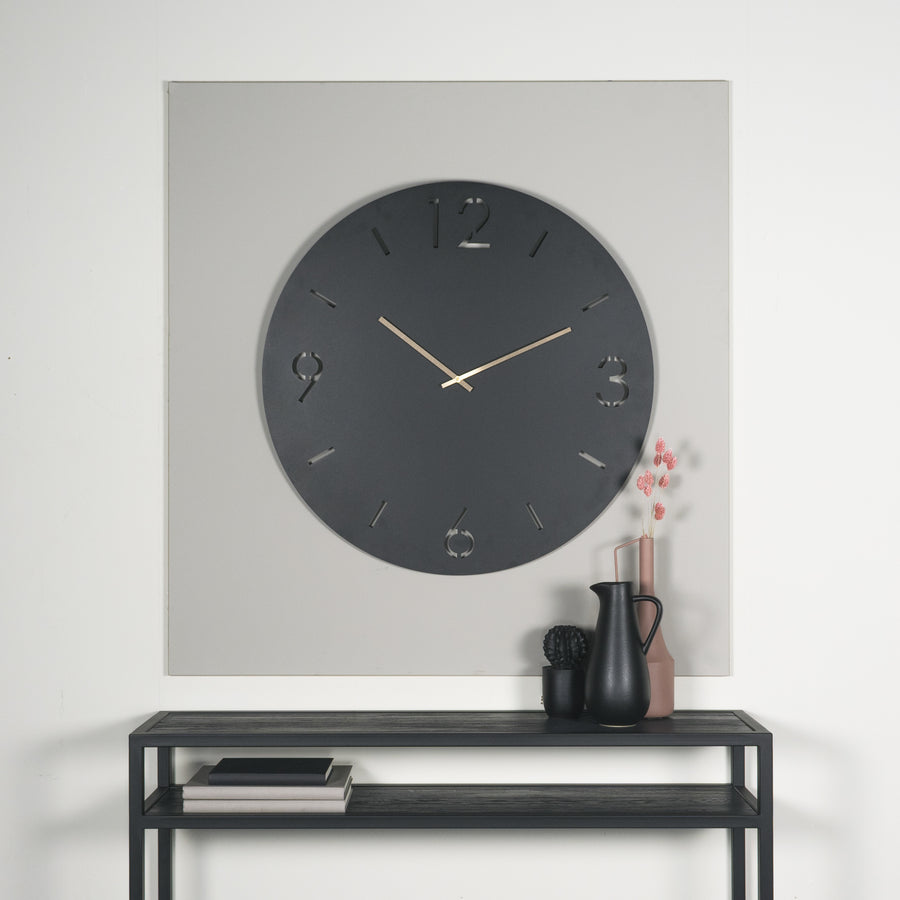 Klok Time Ø 80 zwart