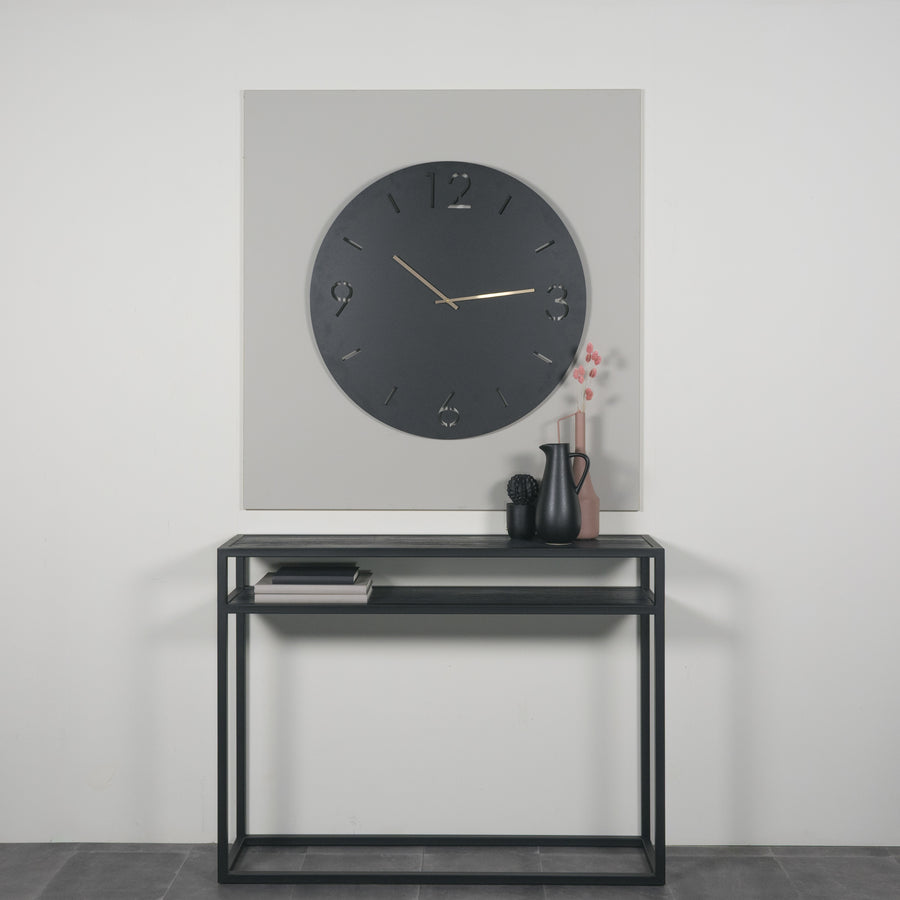 Klok Time Ø 80 zwart