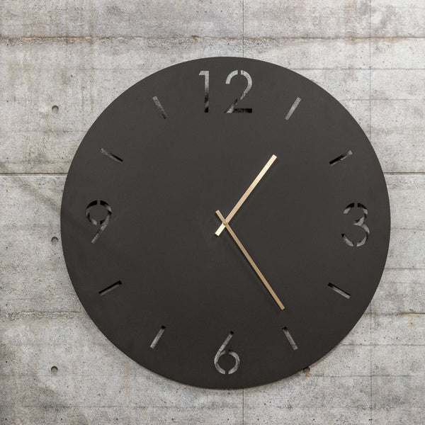 Klok Time Ø 80 zwart