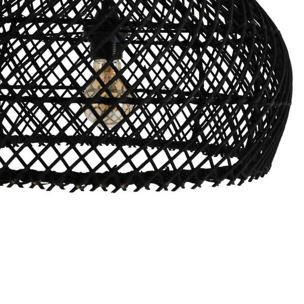 Maze rotan hanglamp zwart Ø 42x36 cm