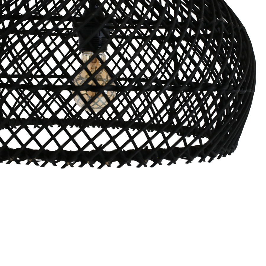 Maze rotan hanglamp zwart Ø 42x36 cm