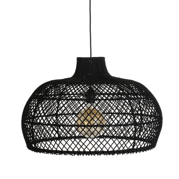 Maze rotan hanglamp zwart Ø 57x36 cm