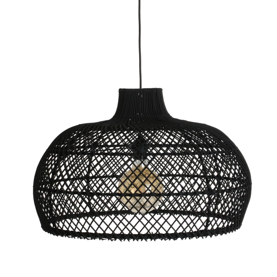 Maze rotan hanglamp zwart Ø 57x36 cm