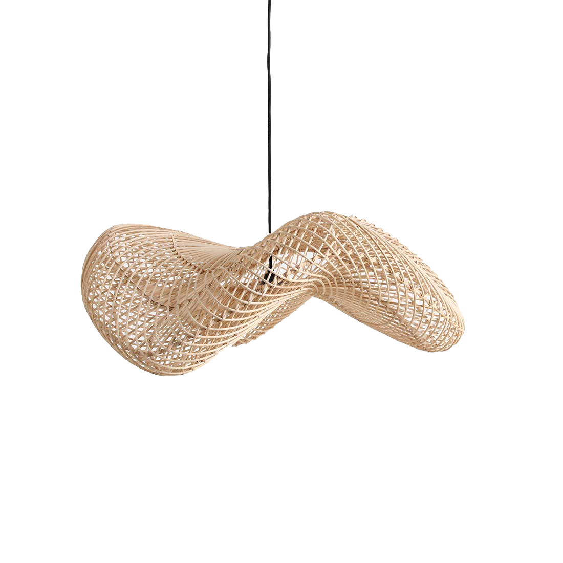 Wave rotan hanglamp L Ø 71x26 cm