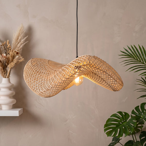 Wave rotan hanglamp L Ø 71x26 cm