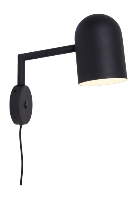 Wandlamp ijzer kap rond h.17x12cm,