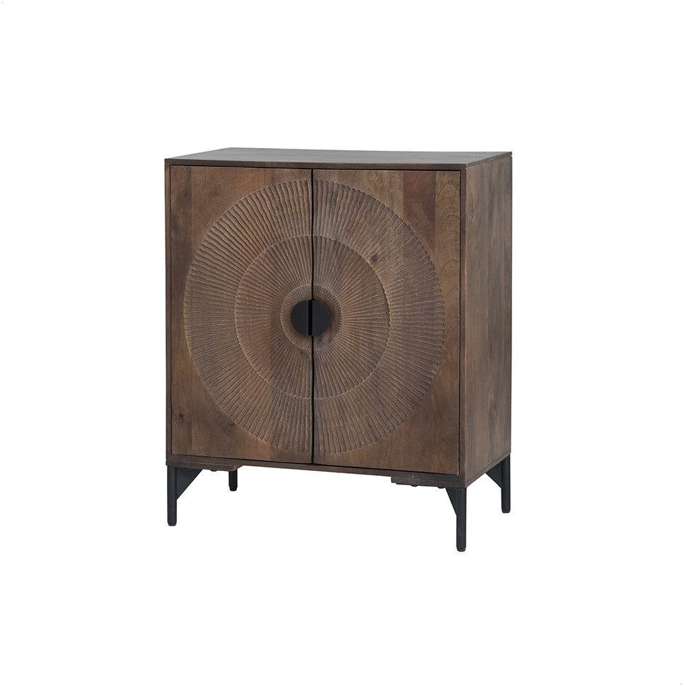 Nippon 2-deurs kast, laag, mango brown walnut