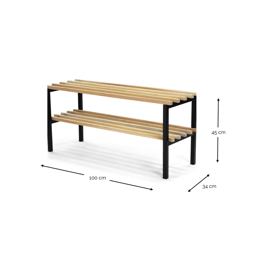 Halbank Rizzoli Bench zwart