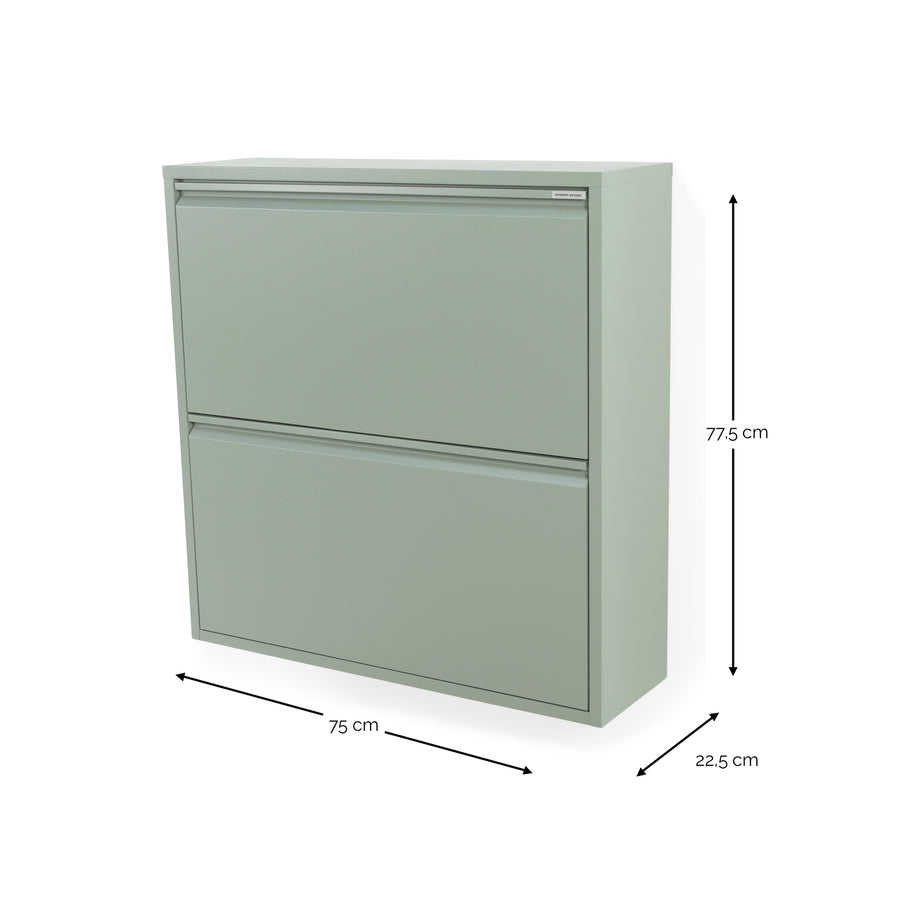 Schoenenkast Billy 2 groen