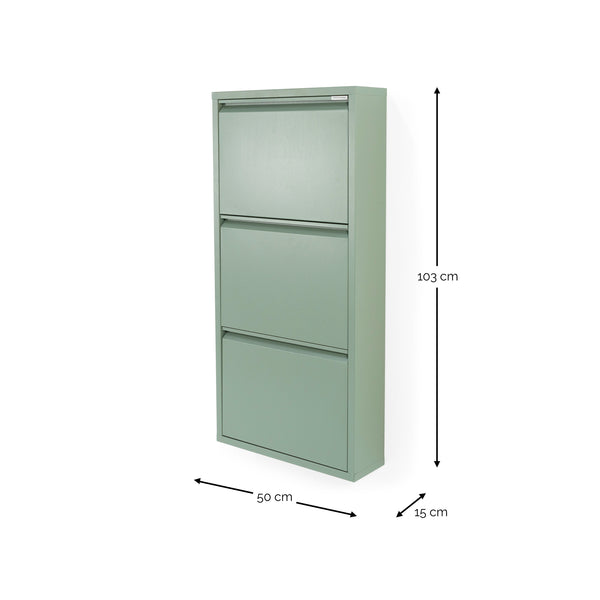 Schoenenkast Billy 3 groen