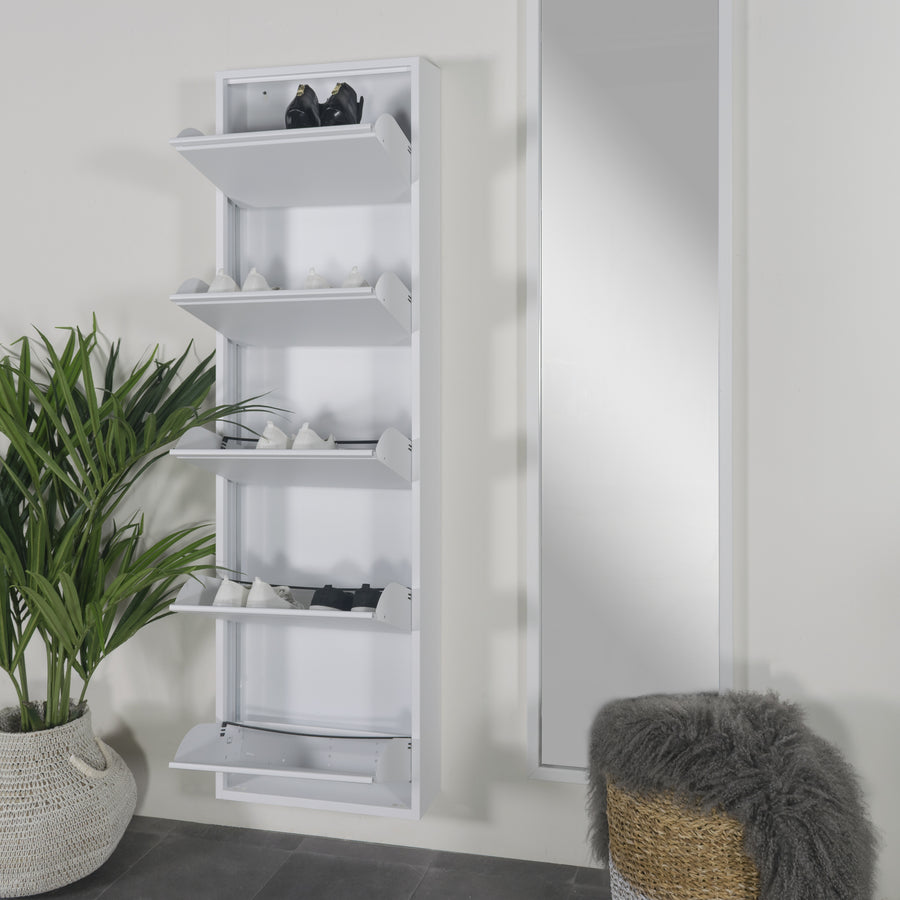 Schoenenkast Billy 5 wit