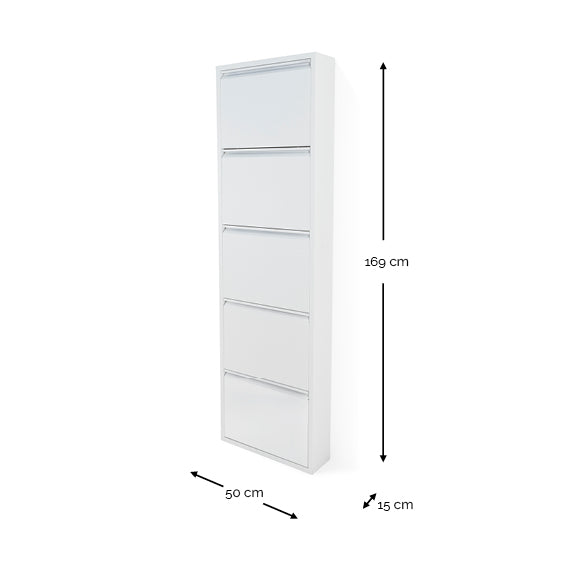 Schoenenkast Billy 5 wit