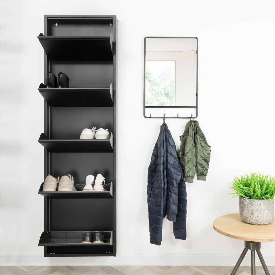 Schoenenkast Billy 5 zwart
