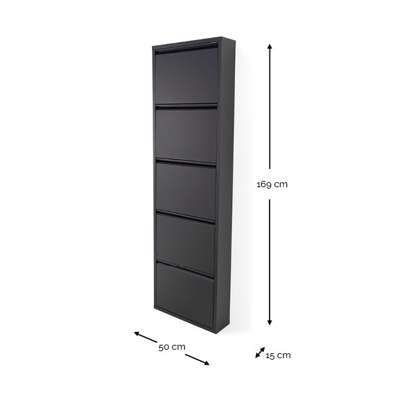 Schoenenkast Billy 5 zwart