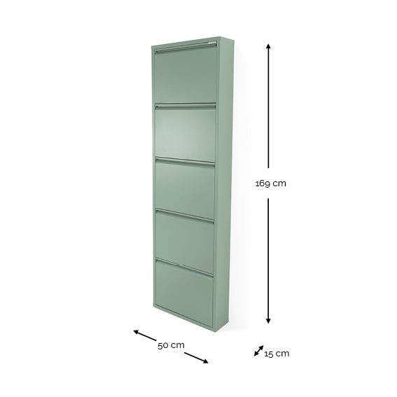 Schoenenkast Billy 5 groen