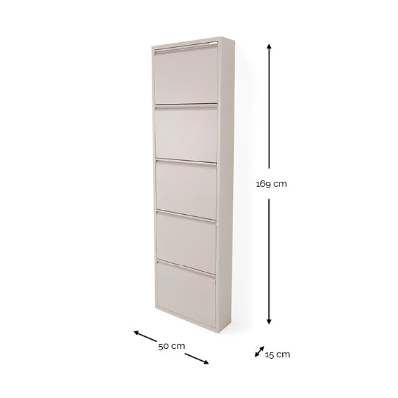 Schoenenkast Billy 5 taupe