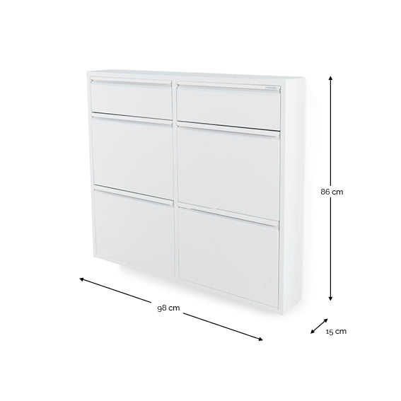 Schoenenkast Billy 6 wit