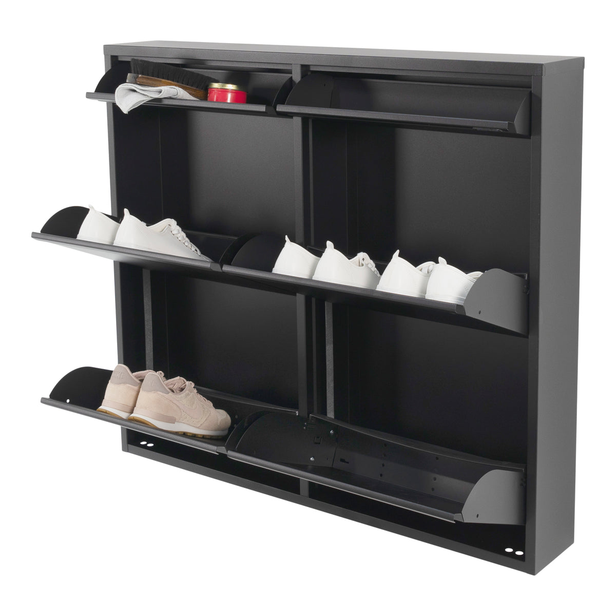 Schoenenkast Billy 6 zwart
