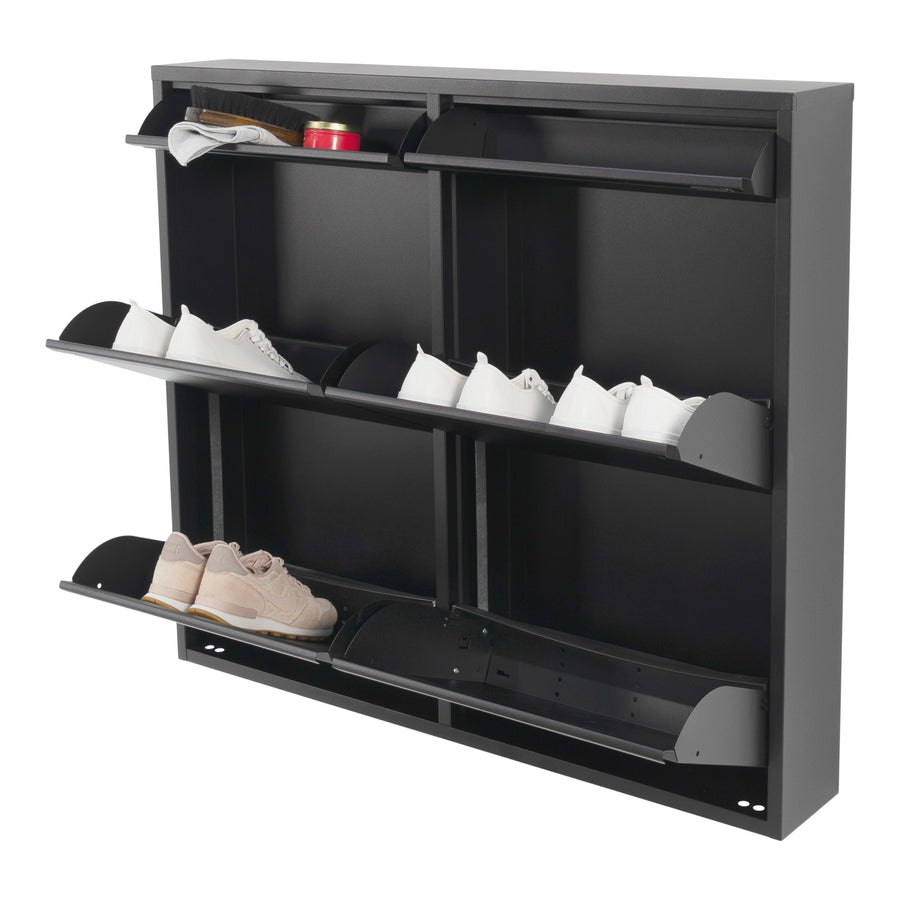 Schoenenkast Billy 6 zwart