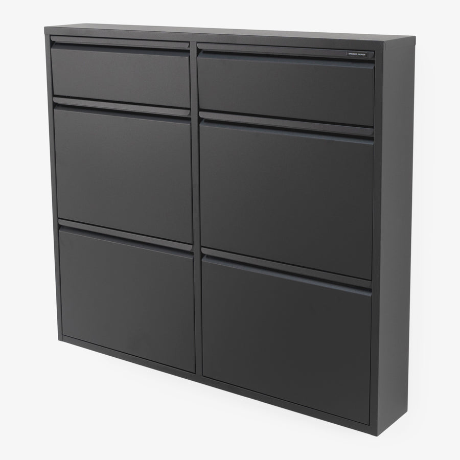 Schoenenkast Billy 6 zwart