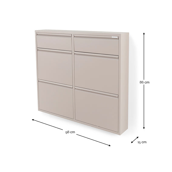 Schoenenkast Billy 6 taupe