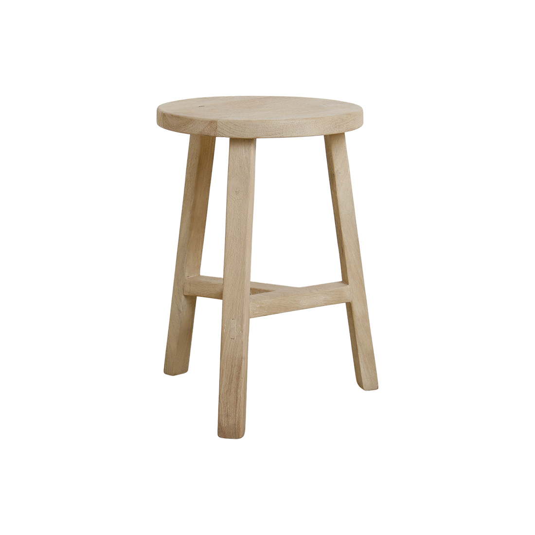Beachwood krukje/bijzettafel mangohout - 34x34x50 cm