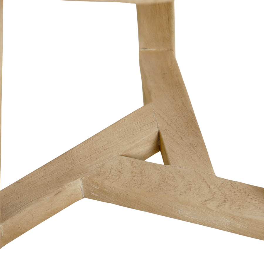 Beachwood krukje/bijzettafel mangohout - 34x34x50 cm