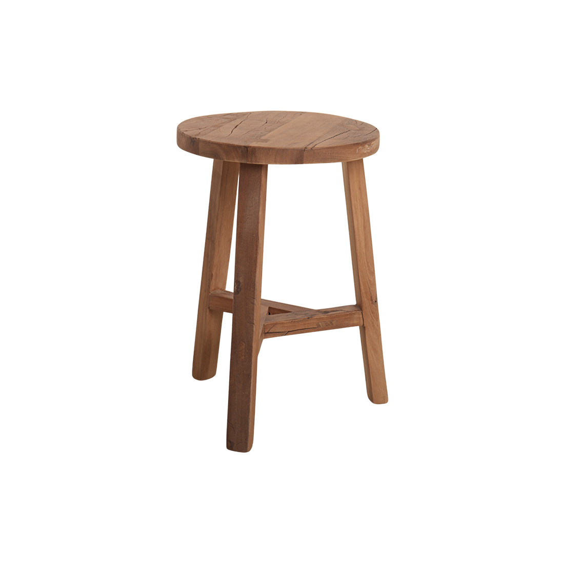 Farmwood houten kruk / bijzettafel - 34x34x50 cm