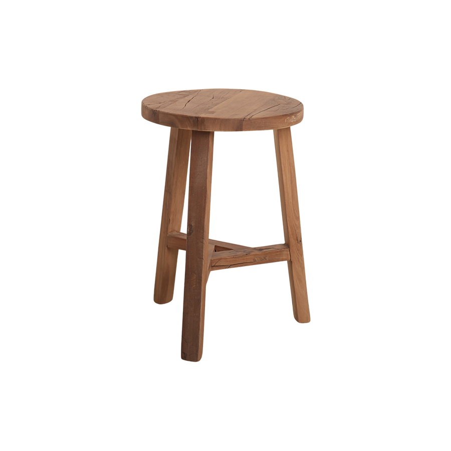 Farmwood houten kruk / bijzettafel - 34x34x50 cm