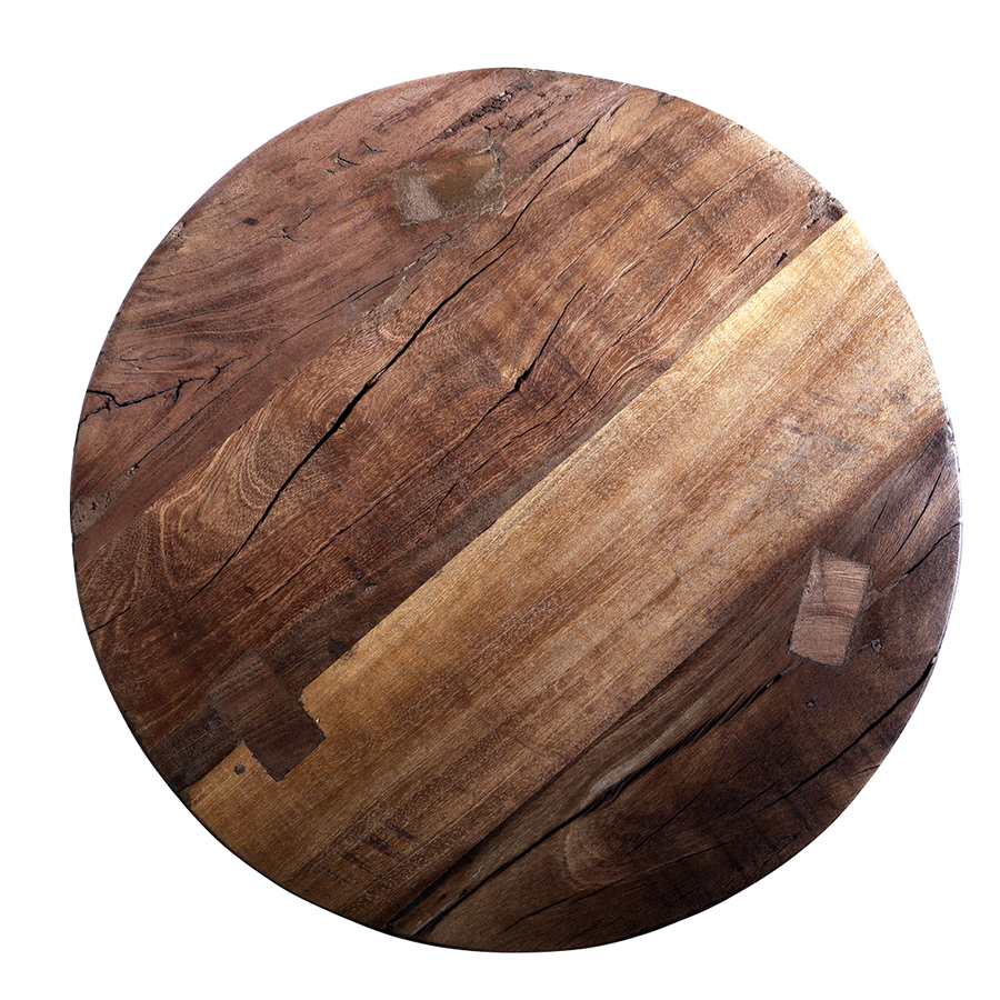 Farmwood houten kruk / bijzettafel - 34x34x50 cm
