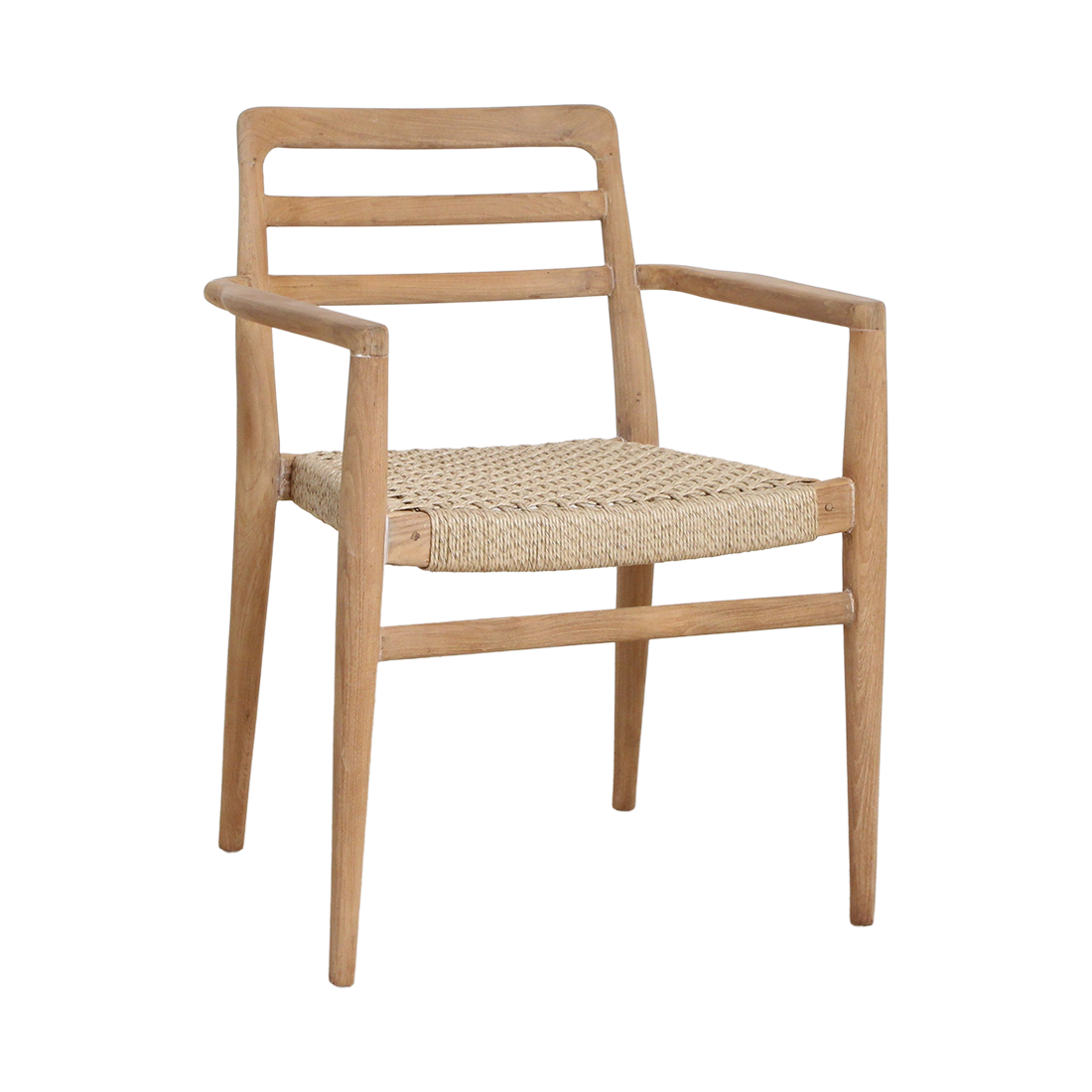 Verano teak tuinstoel met armleuning Naturel set van 2