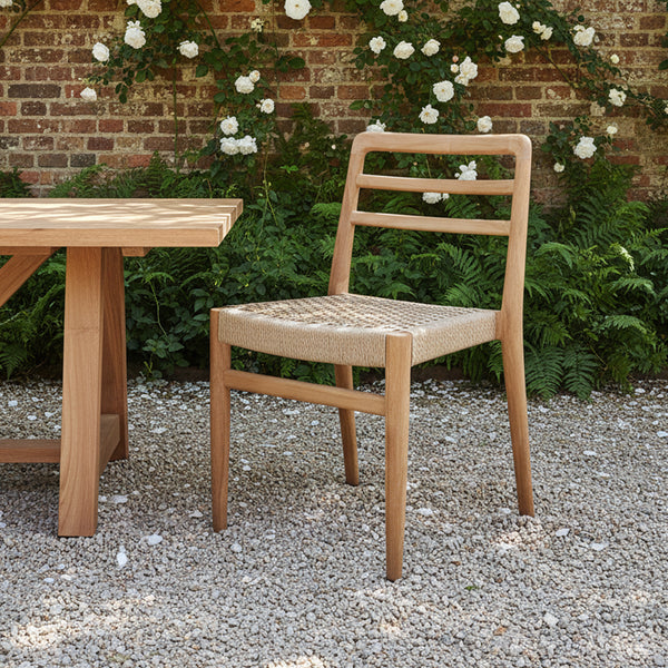 Verano teak tuinstoel met armleuning Naturel set van 2