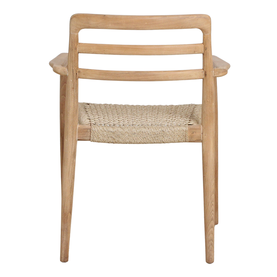 Verano teak tuinstoel met armleuning Naturel set van 2