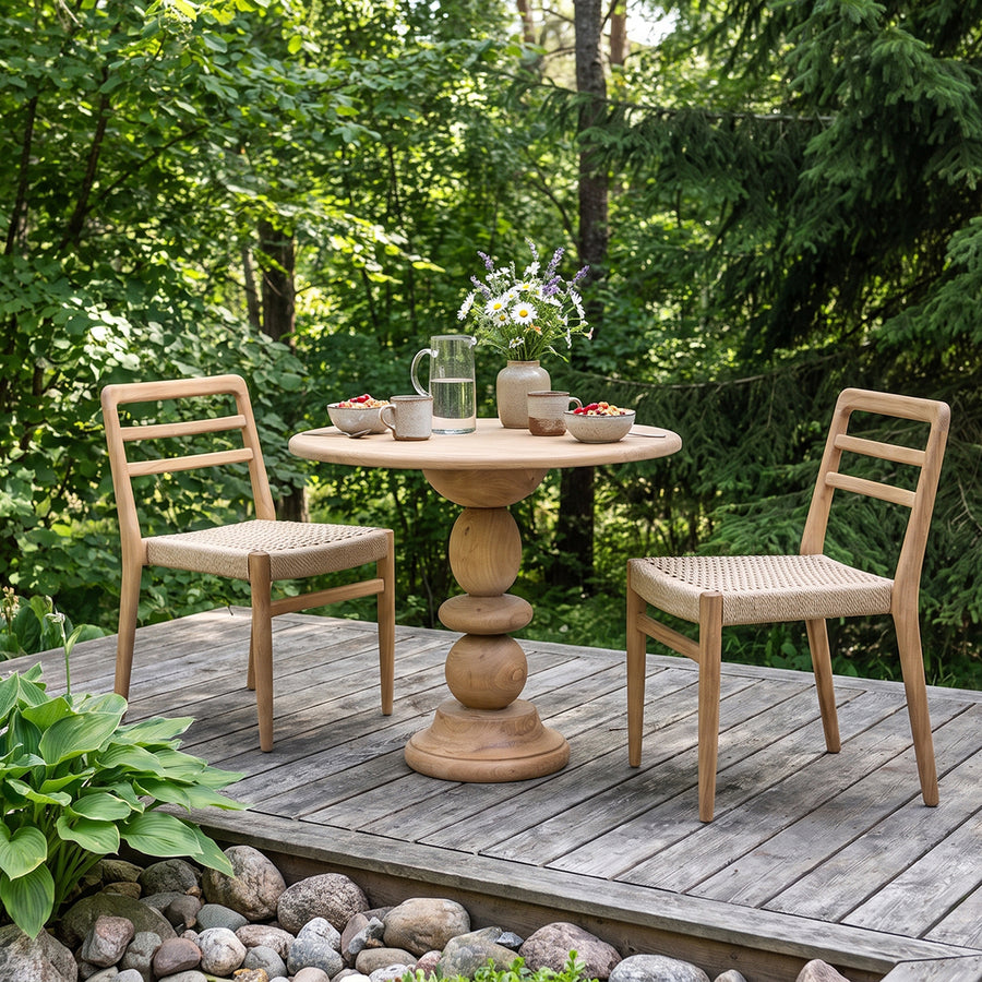 Verano teakhouten tuinstoel Naturel set van 2