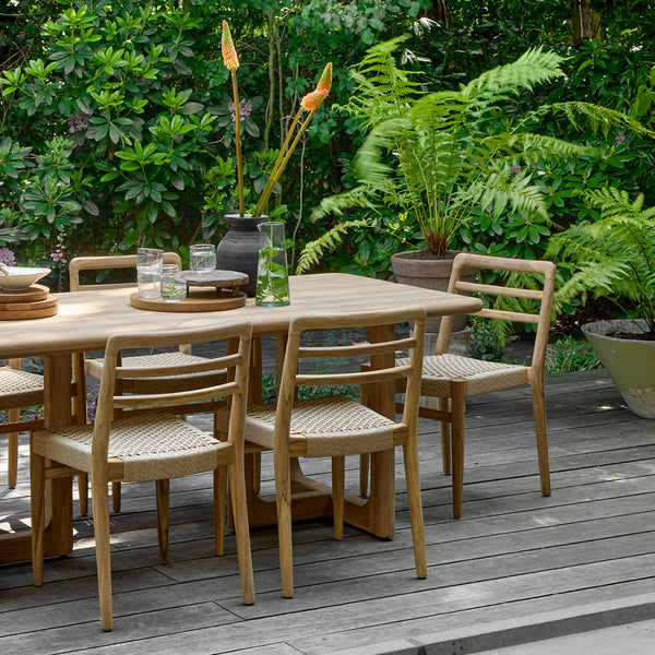 Verano teakhouten tuinstoel Naturel set van 2
