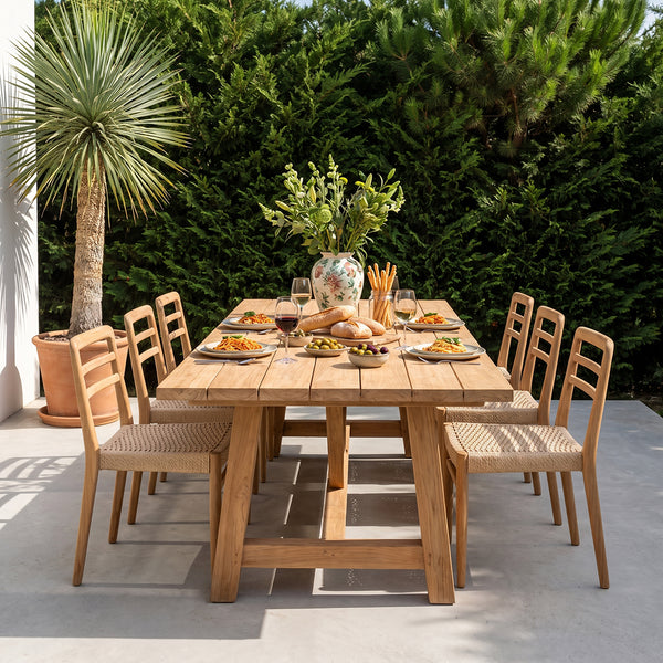 Verano teakhouten tuinstoel Naturel set van 2