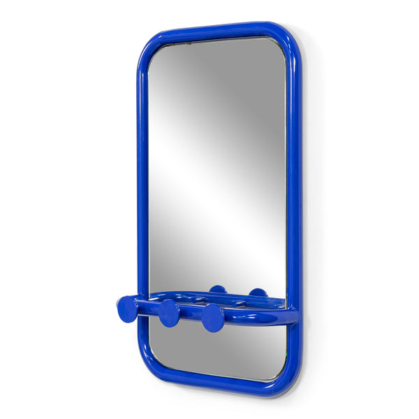 Spiegel retro blauw