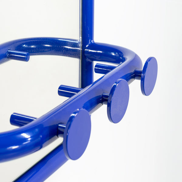 Spiegel retro blauw
