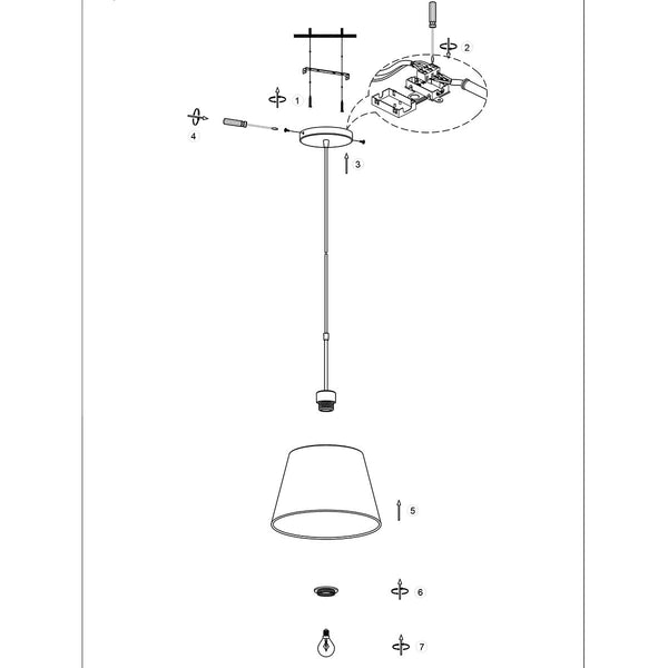 Hanglamp Vidrio 3832ZW amber geel glas