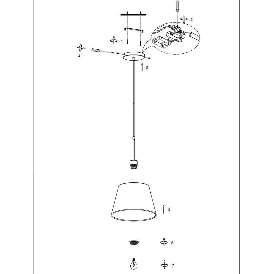 Hanglamp Vidrio 3832ZW amber geel glas