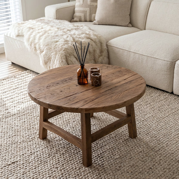 Farmwood ronde salontafel - ø70x38 cm