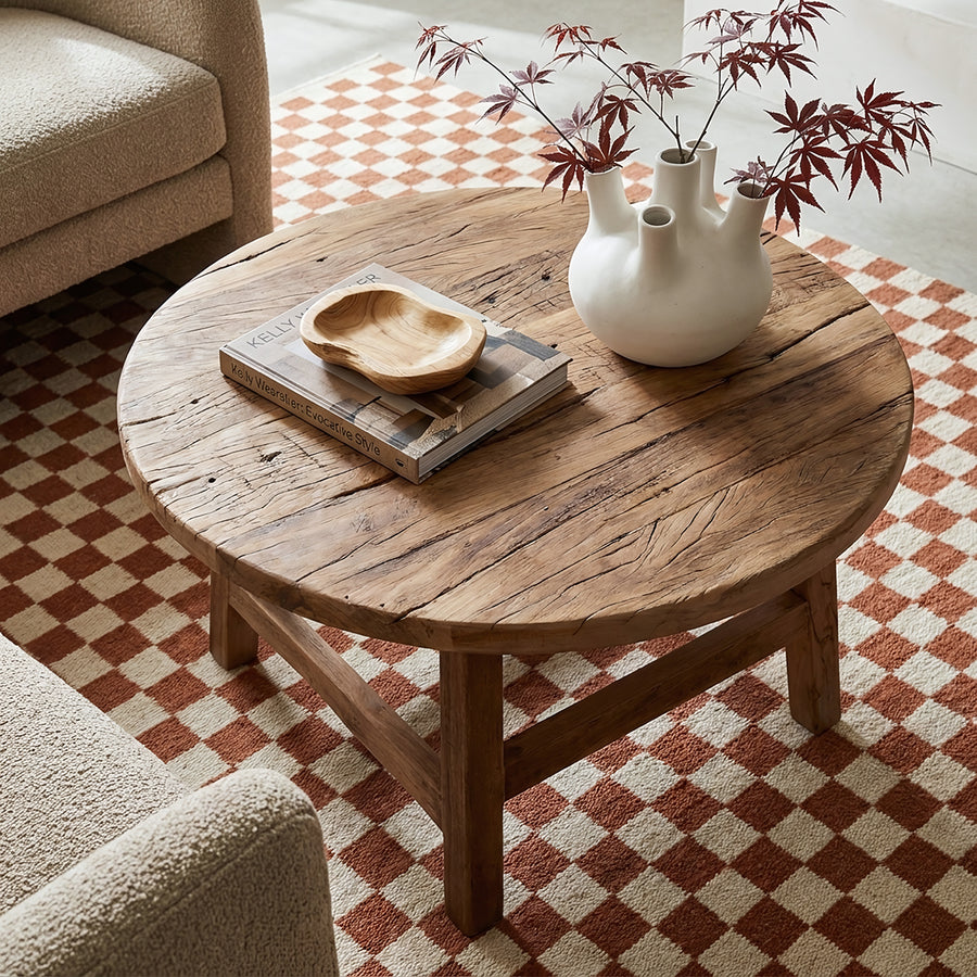 Farmwood ronde salontafel - ø70x38 cm