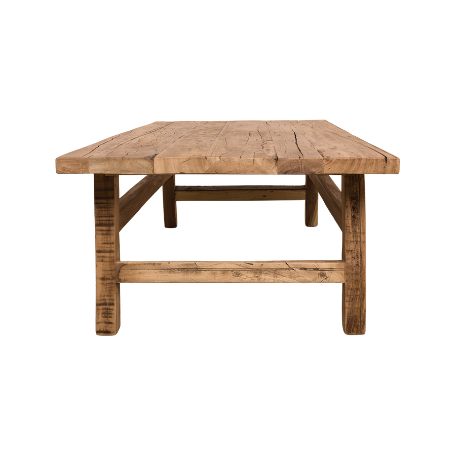 Farmwood houten salontafel rechthoek - 140x60x35 cm
