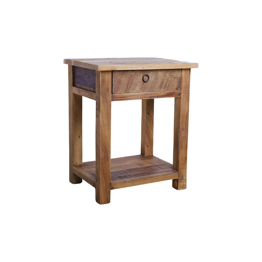 Farmwood houten nachtkastje met lade – 50x38x60 cm